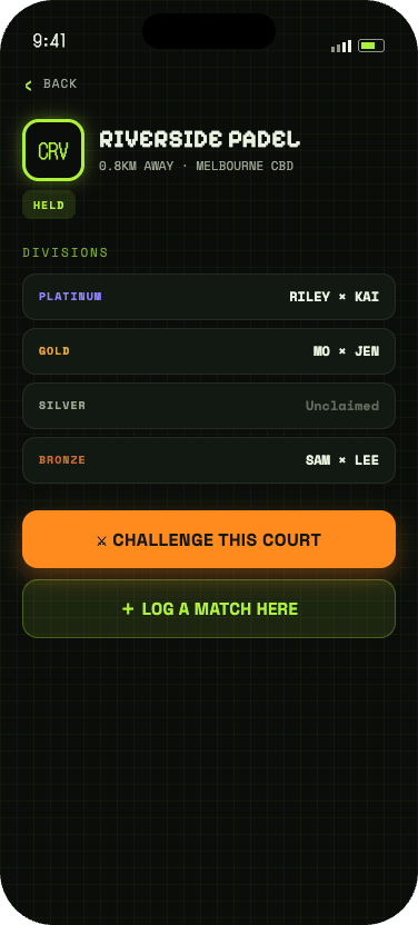 Crave Padel court screen
