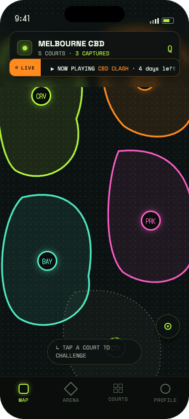 Crave Padel territory map